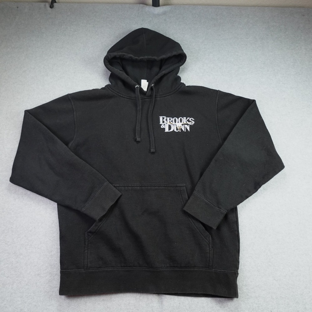 Brooks & Dunn Hoodie Mens Medium Black Neon Moon Tour 2025 Graphic Sweatshirt